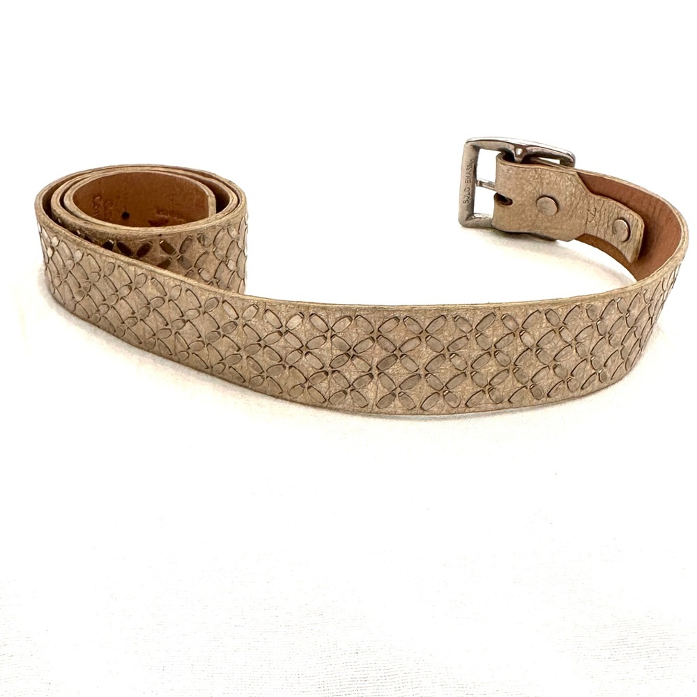 Calleen Cordero washed white and Silver Belt Sz 34 - Picture 3 of 5